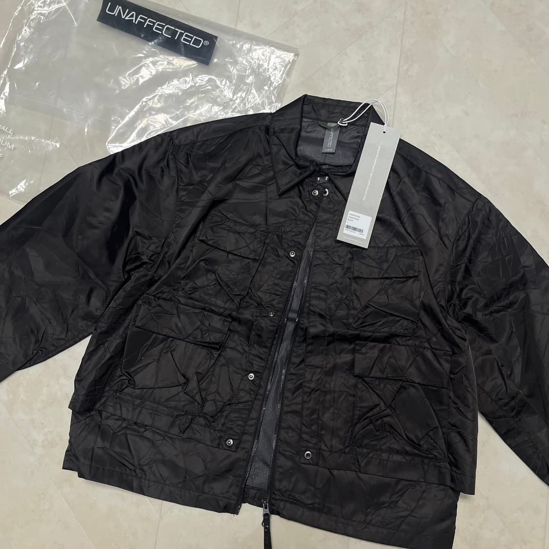 새상품)언어펙티드 레이어드 피셔맨 점퍼 자켓 블랙 상품이미지2