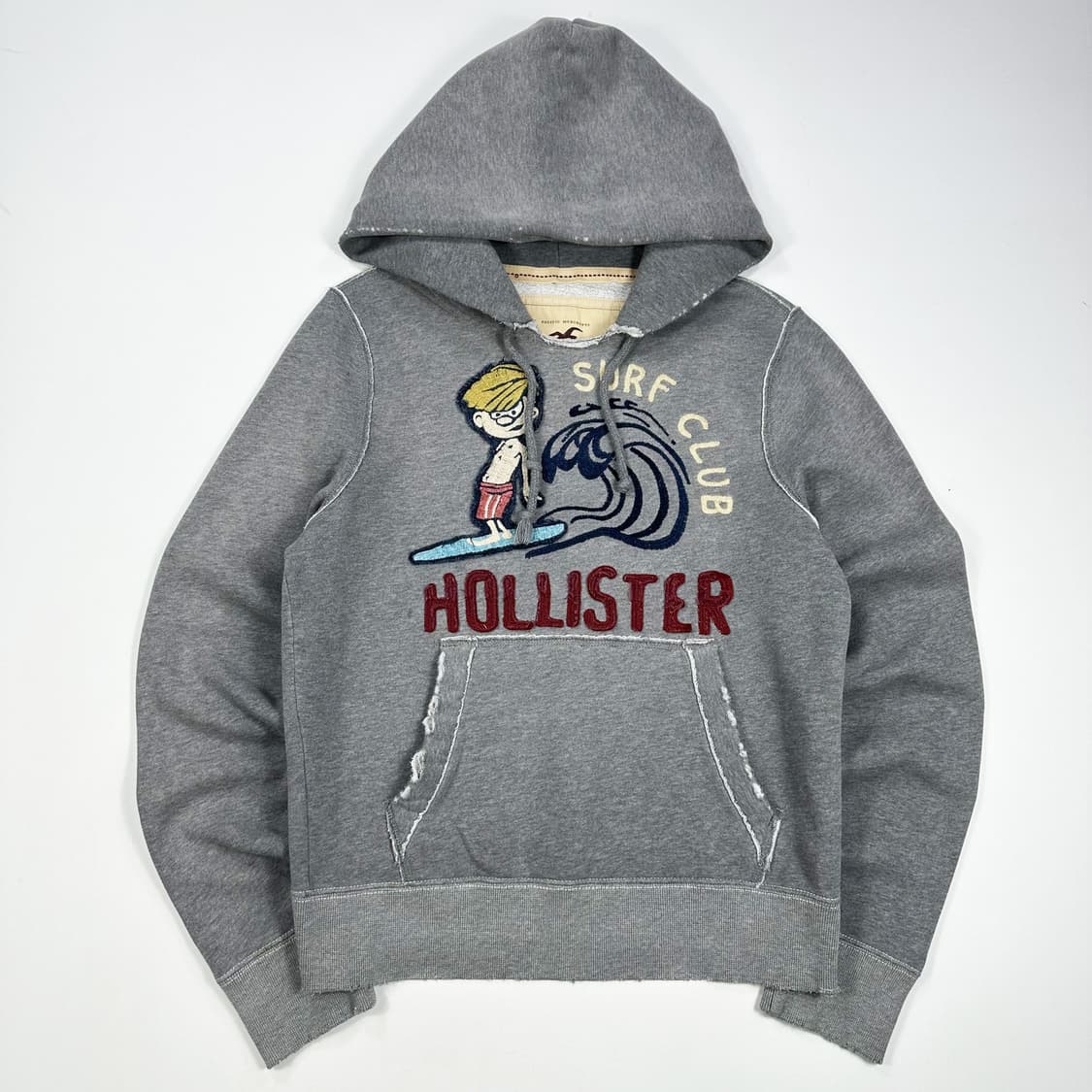 홀리스터 이니셜 서핑 차콜 후드티 (S) 상품이미지2