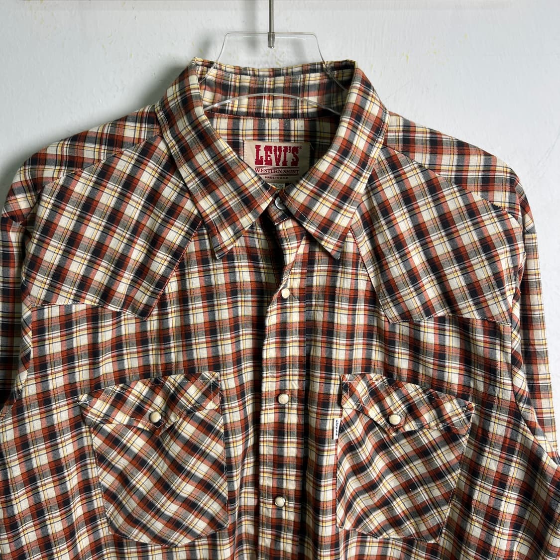 리바이스 빈티지 체크 웨스턴 셔츠 XL 상품이미지4