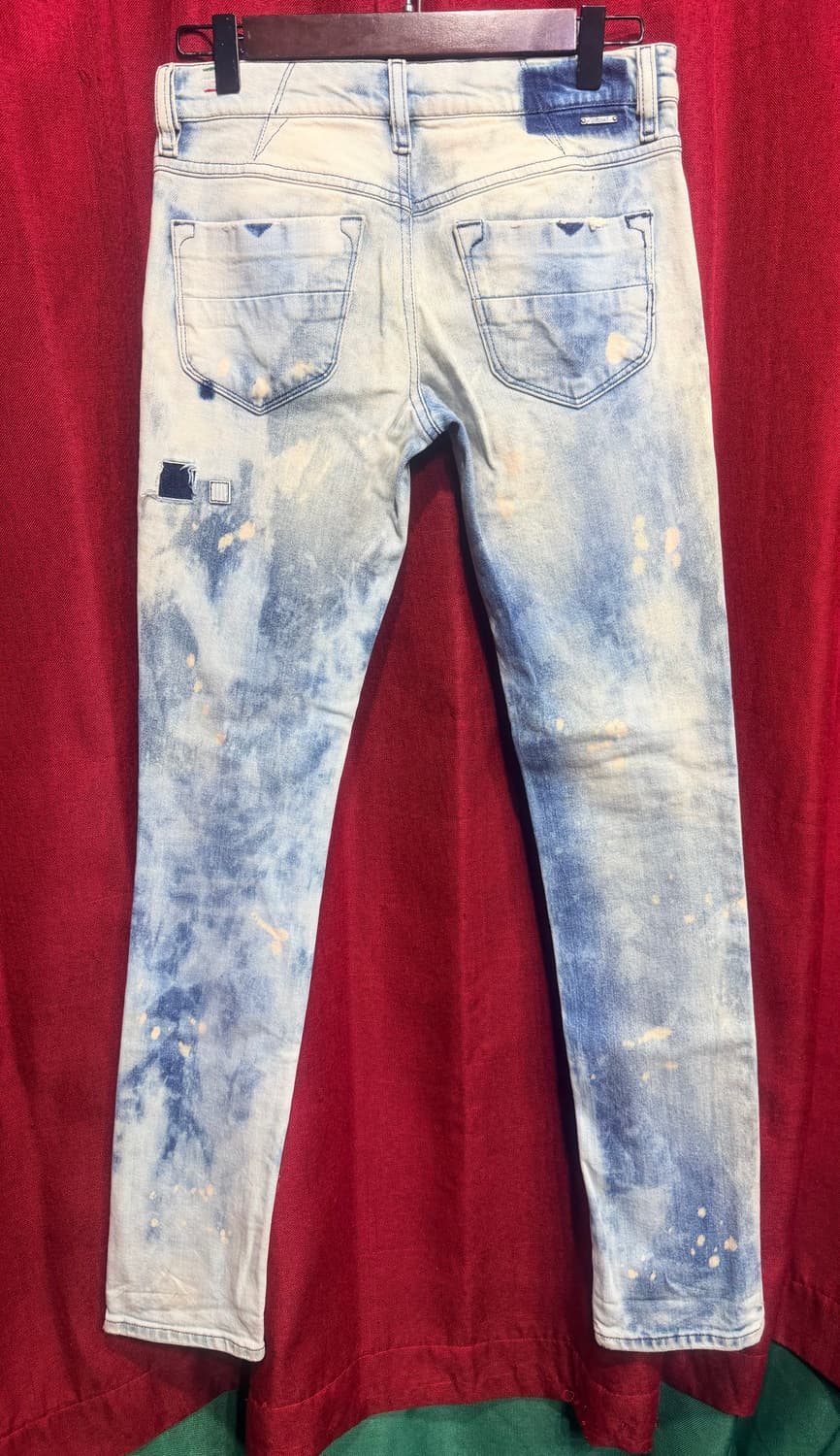 디젤 연청 패치워크 워싱 스키니진 27 상품이미지3