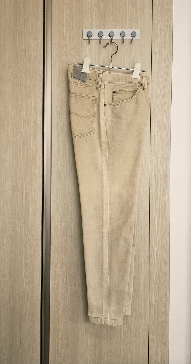 (현지구입정품)Lee 리 베이지 빈티지 데님 팬츠 레귤러핏 31.5인치 상품이미지2