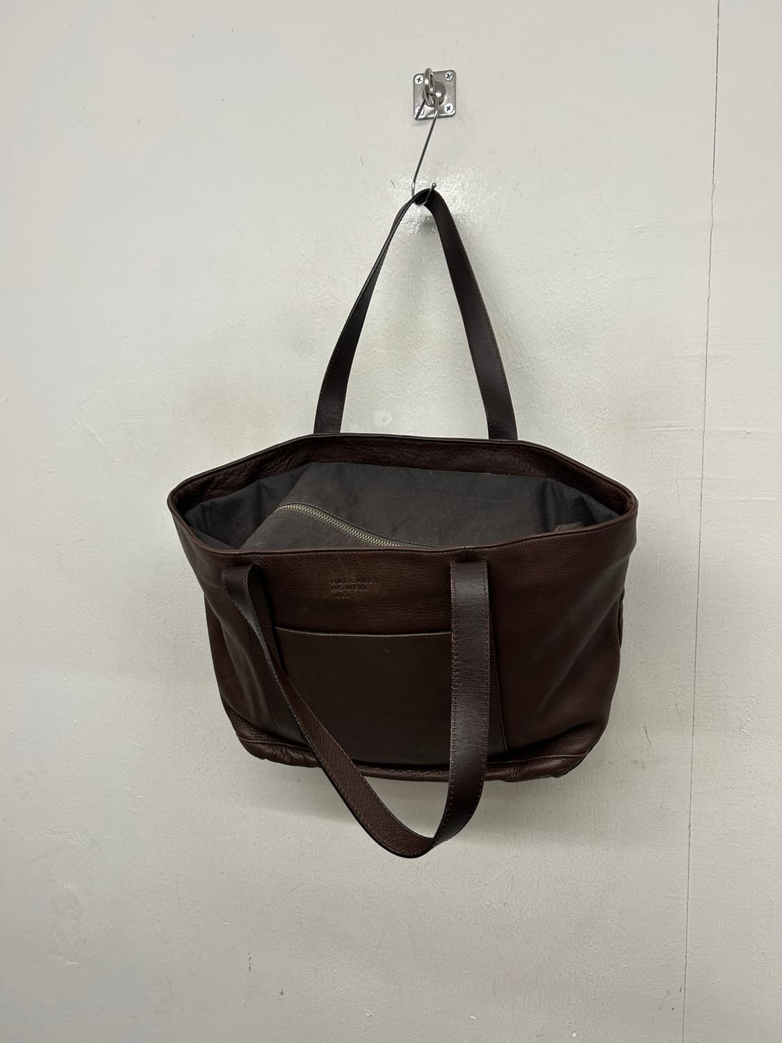 마가렛호웰 브라운 레더 토트백 상품이미지3