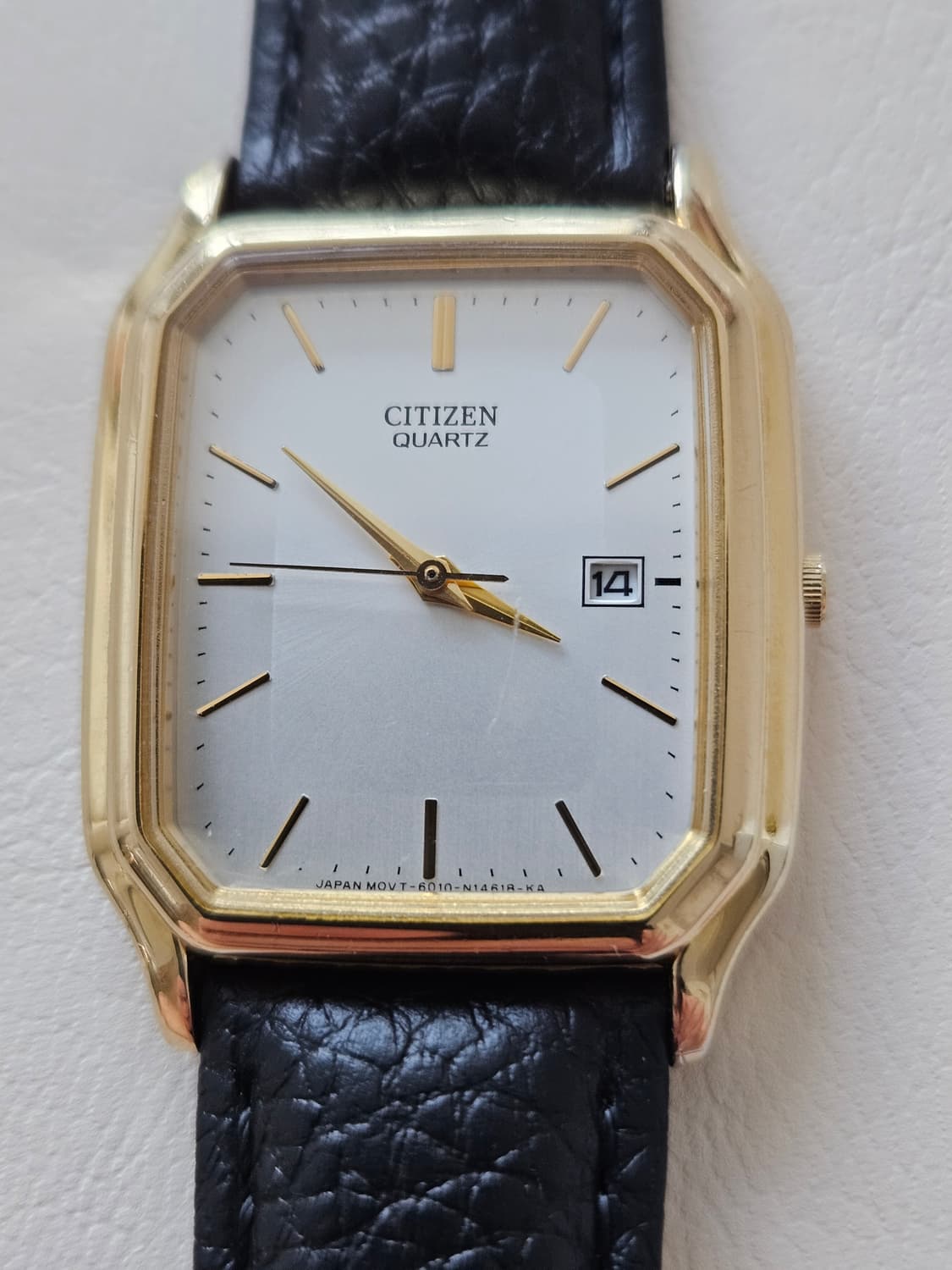 빈티지 시티즌 쿼츠 금장 가죽 시계 상품이미지4