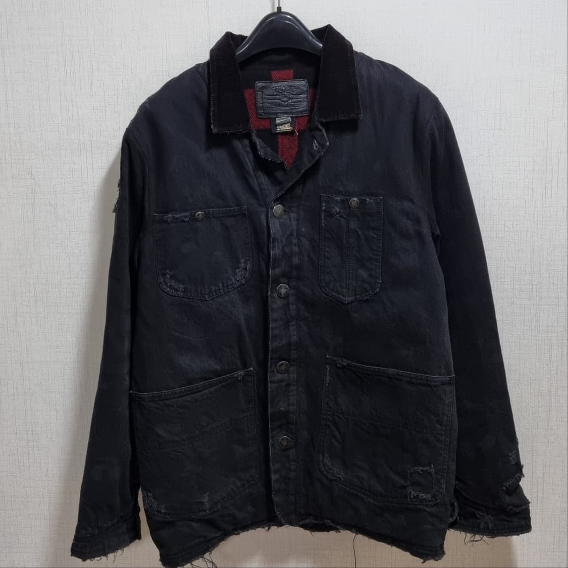 폴로 랄프로렌 디스트레스드 패치워크 보로 워크 자켓 상품이미지1