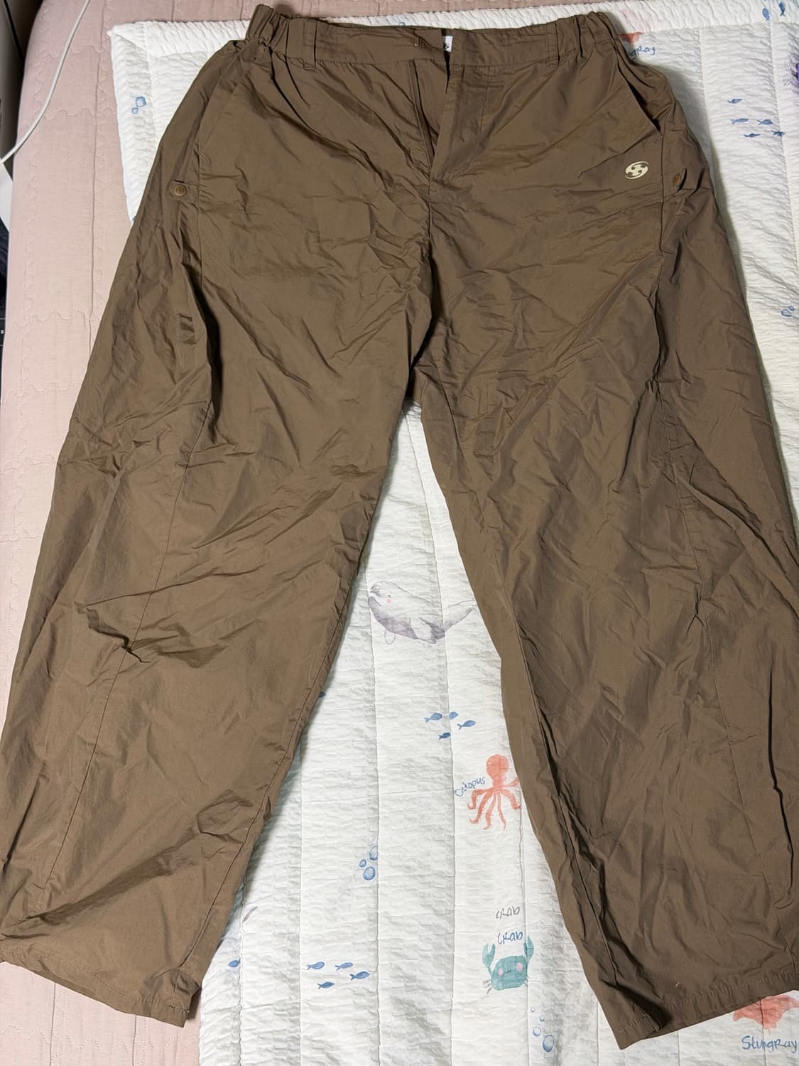 산산기어 사이드 스냅팬츠 브라운 상품이미지2