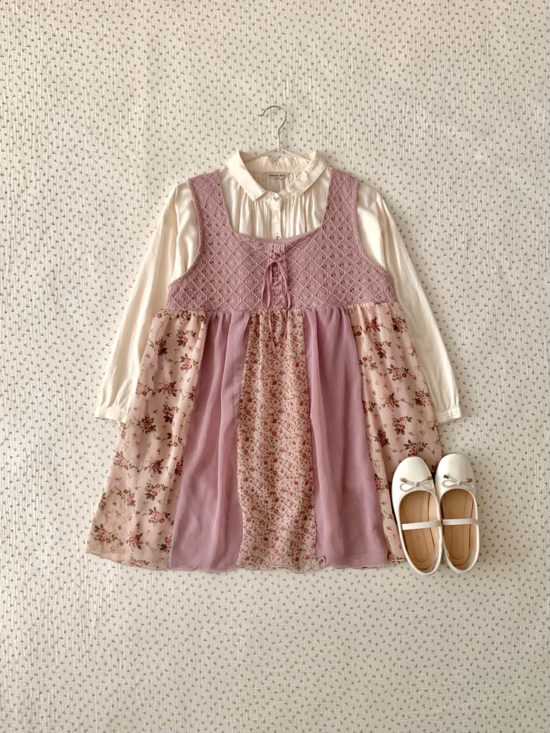 Rosa Cheri 핑크 패치 플라워 나시 상품이미지1