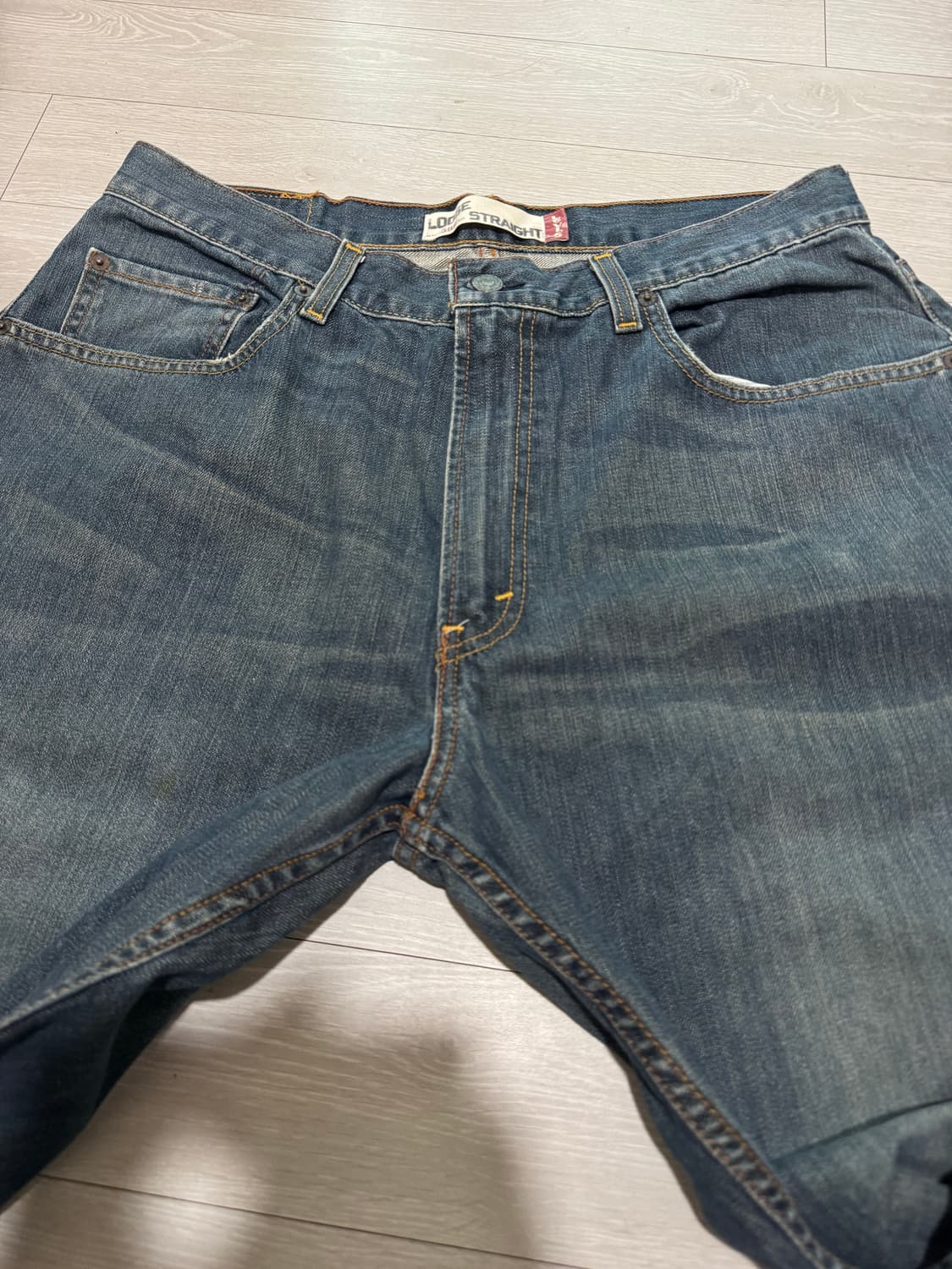 [34] 리바이스 569 루즈 스트레이트핏 워싱 데님팬츠 상품이미지8