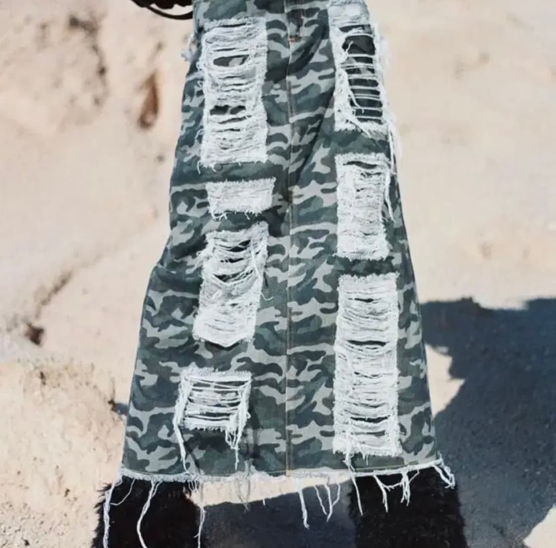 씨피어스 카모 롱스커트 상품이미지2