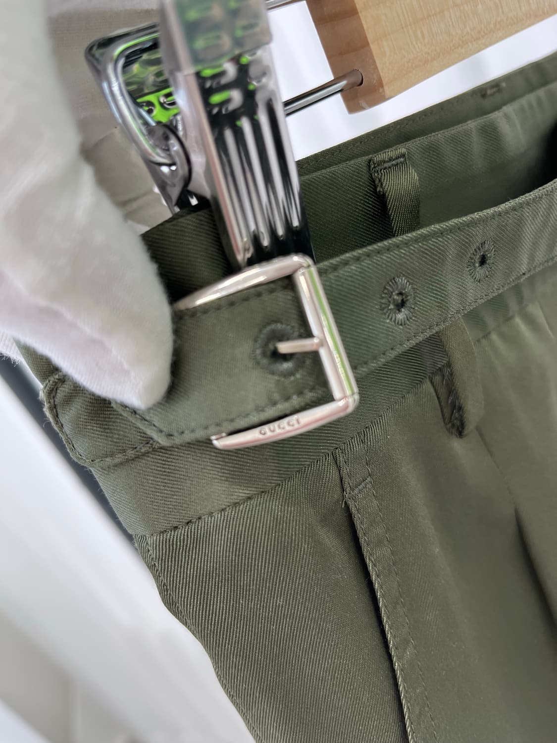 구찌 남성 실크 슬랙스 44 카키 상품이미지3