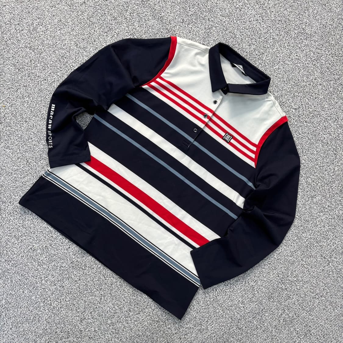 100 마코 남성 긴팔 카라 티셔츠 0414J 상품이미지1