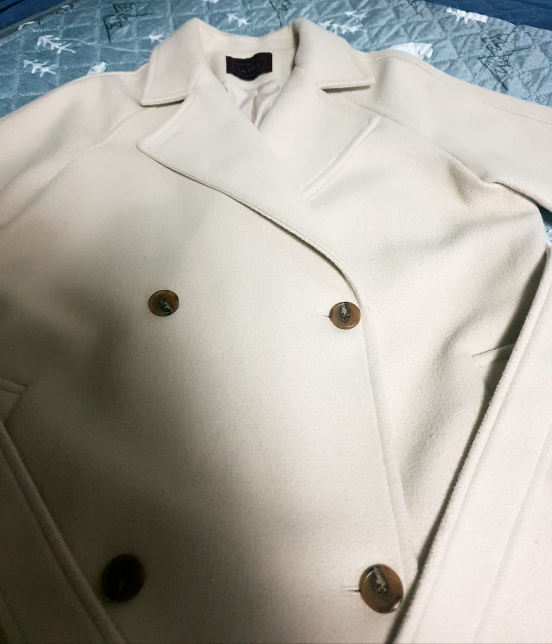 LA VIE9 비스코스 혼방 벨티드 롱코트 베이지 (F) 상품이미지2