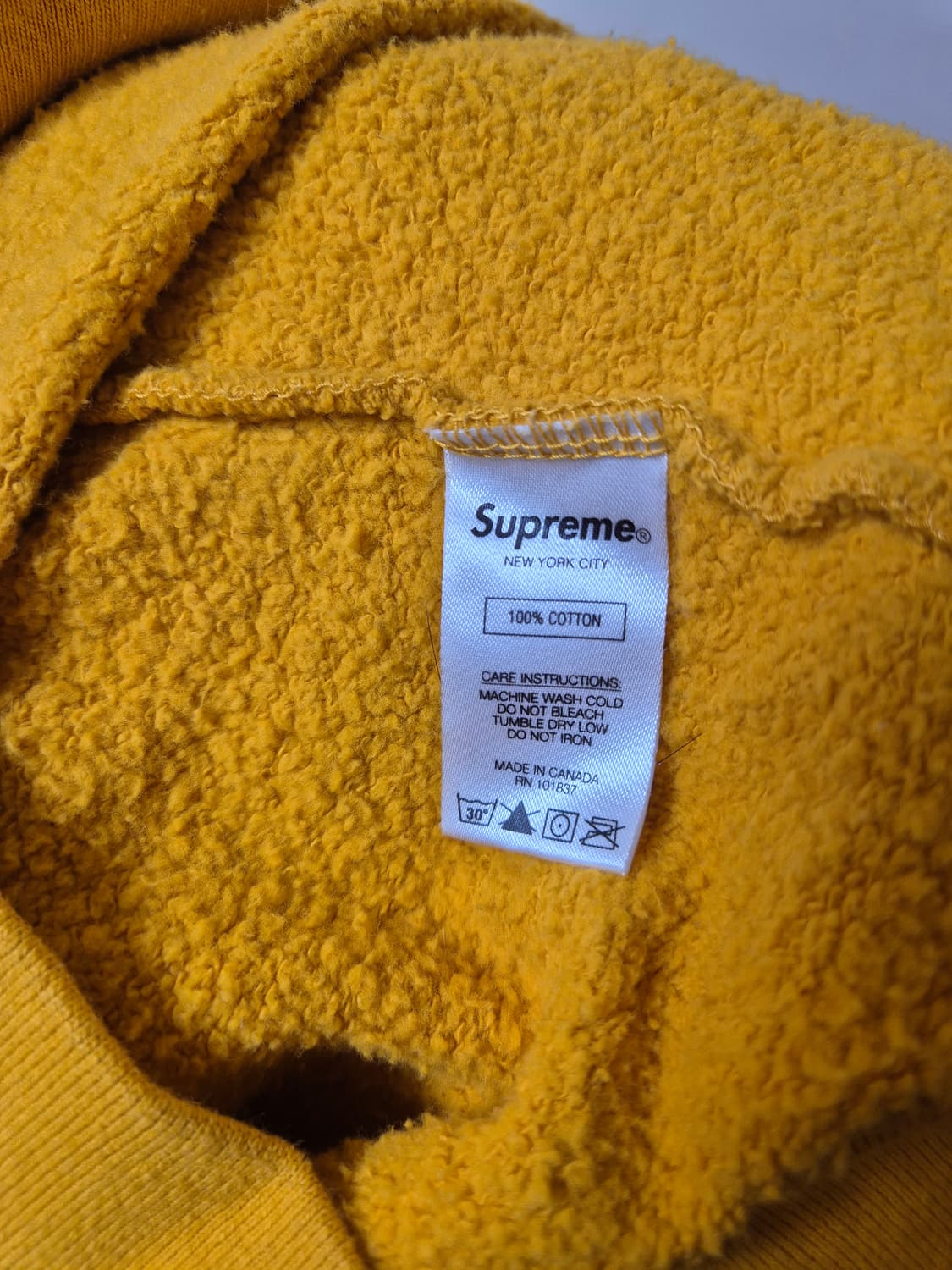 [XL] 21FW 슈프림 트래셔 후드집업 (옐로우) 상품이미지7