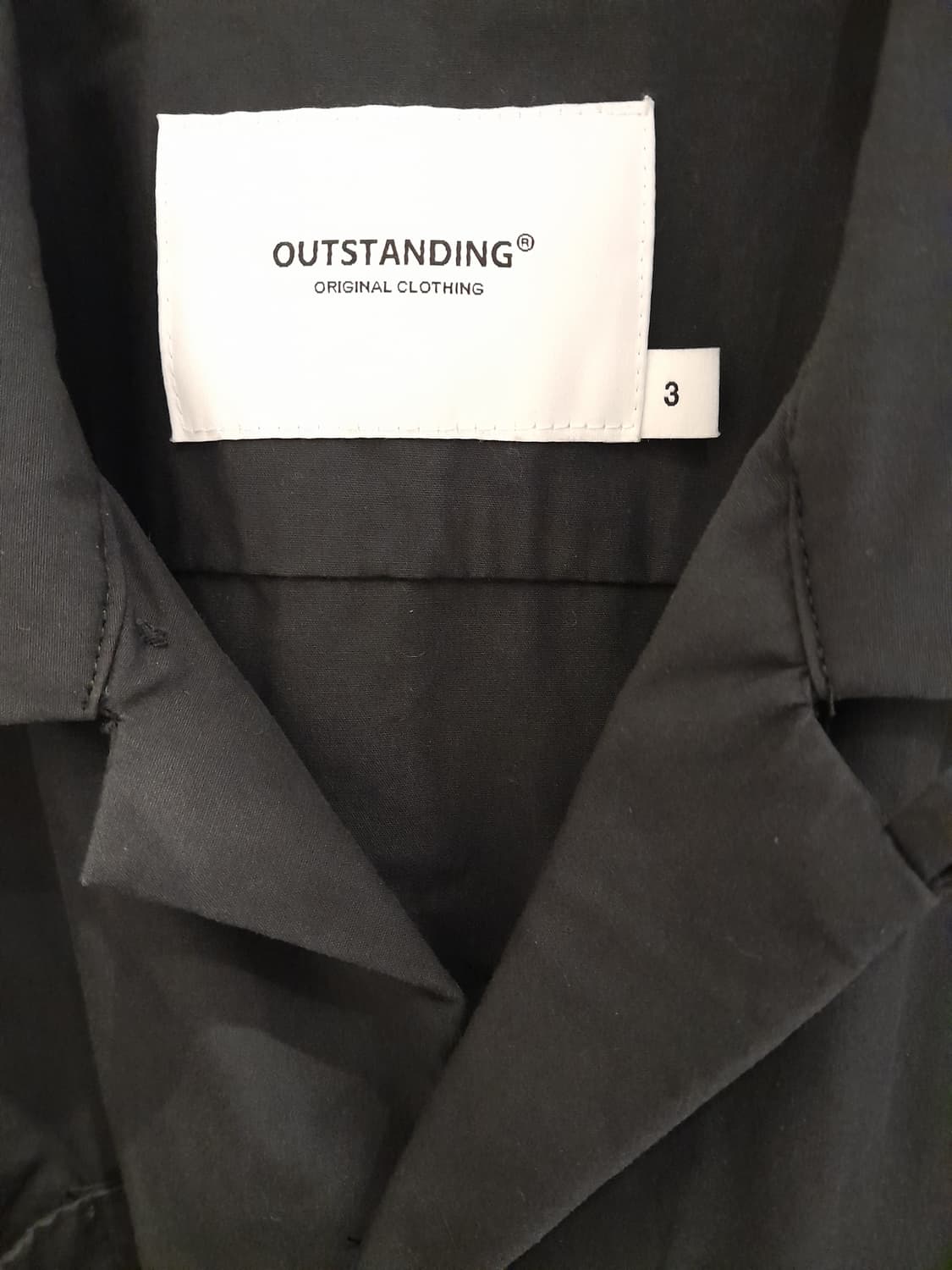 💥아웃스탠딩 오픈카라 셔츠 긴팔 네이비 (3)  상품이미지6