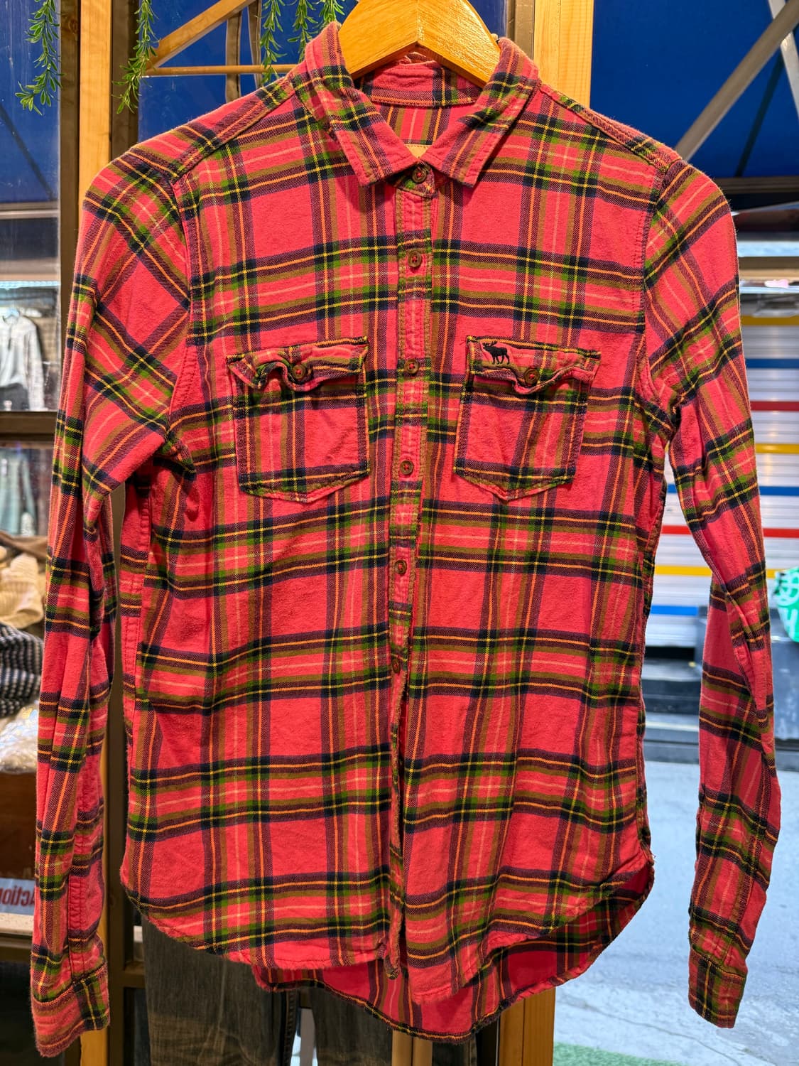 아베크롬비 핑크 체크셔츠 상품이미지1