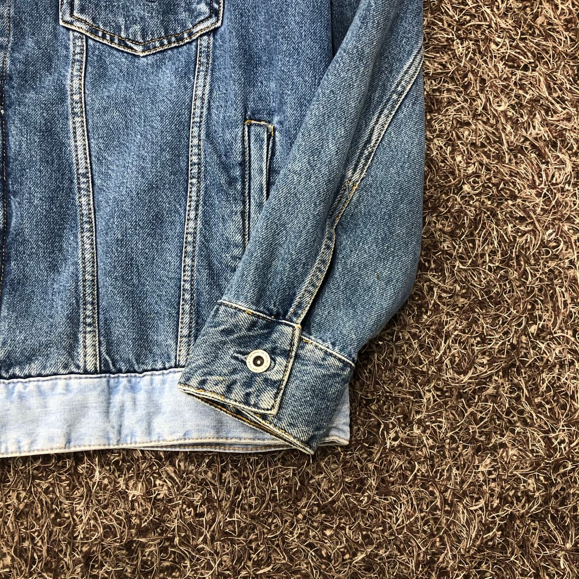 타미힐피거 진스 배색 데님 워싱 트러커 자켓 상품이미지3