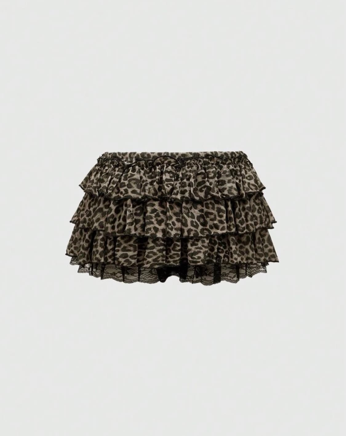 레오파드 프릴 미니스커트 상품이미지2