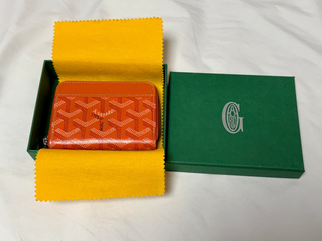 고야드 마티뇽 지퍼 카드지갑 미니 오렌지 판매합니다! 상품이미지1