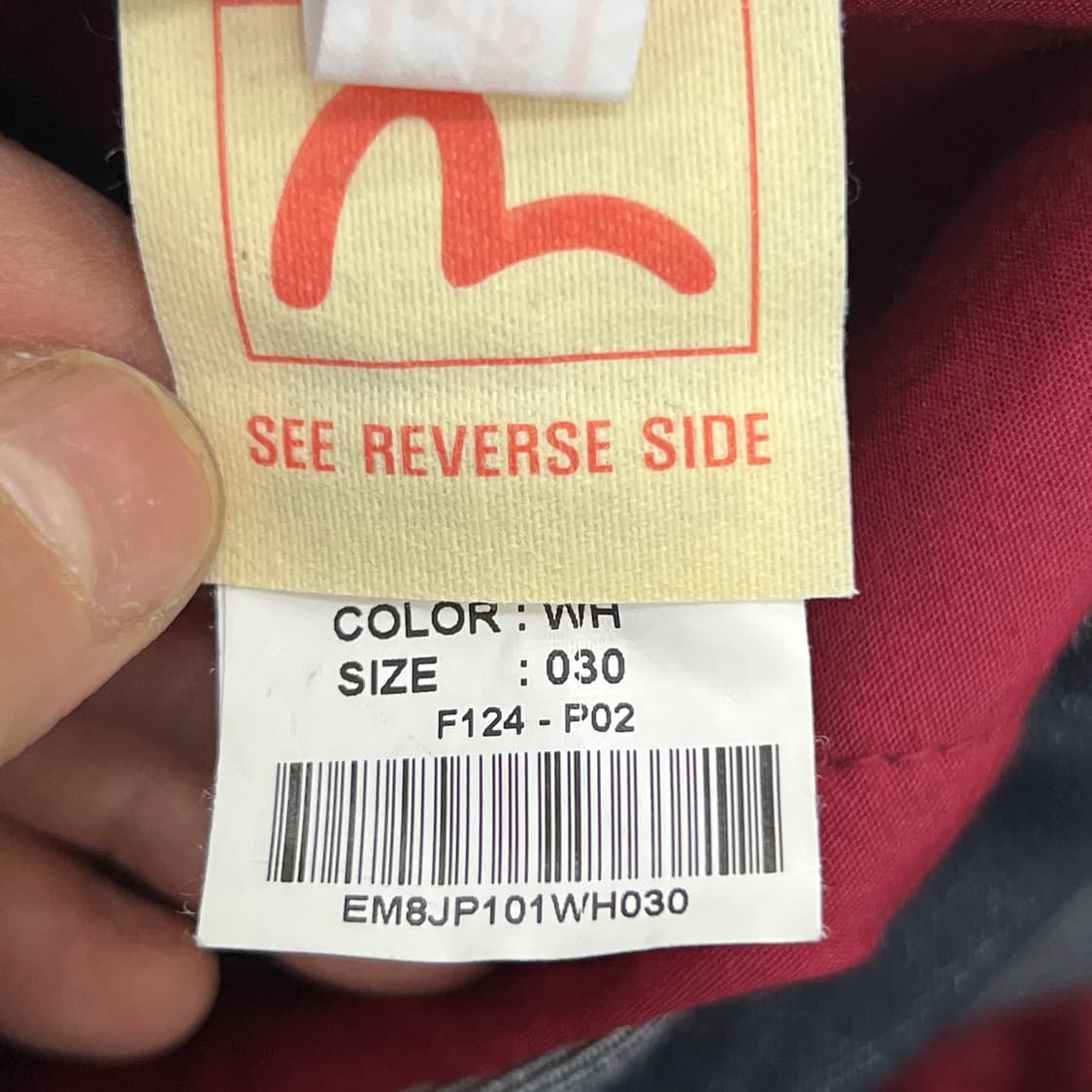 Evisu 에비수 화이트 스티치 생지 데님 팬츠 30 상품이미지7