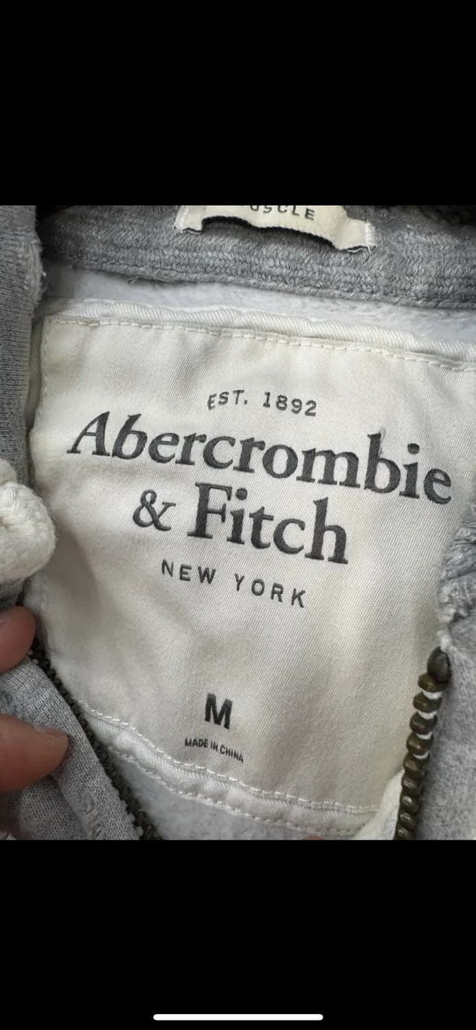 아베크롬비 그레이 빅스펠로고 후드집업 H1577 상품이미지5