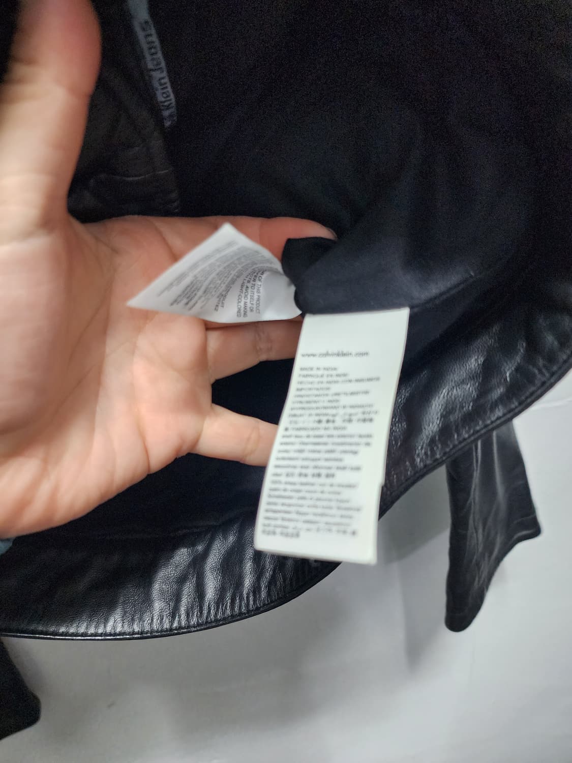 캘빈클라인 CK 스틸로고 리얼레더 라이더자켓 상품이미지6