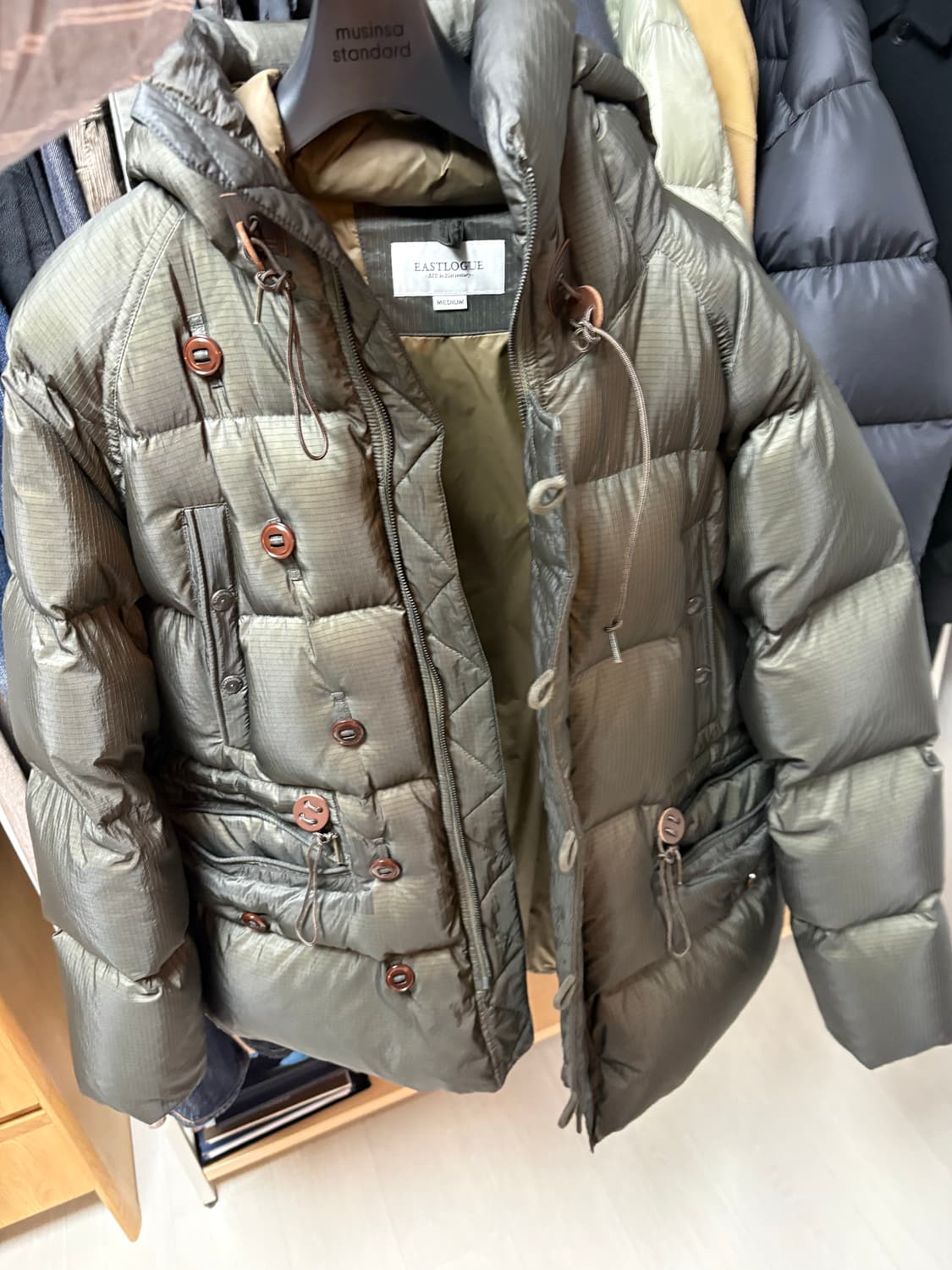 24fw 이스트로그 윈드스톰 다운 파카 올리브립스탑 m 상품이미지2