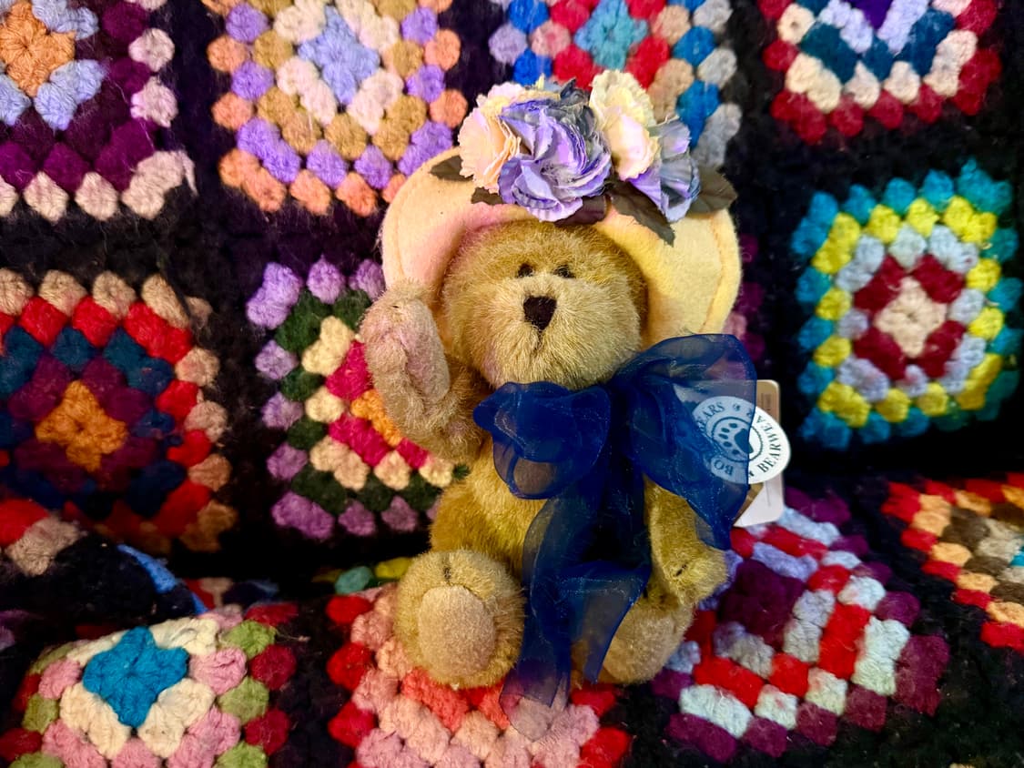 보이즈베어 꽃 장식 모자 곰인형 테디베어 상품이미지1