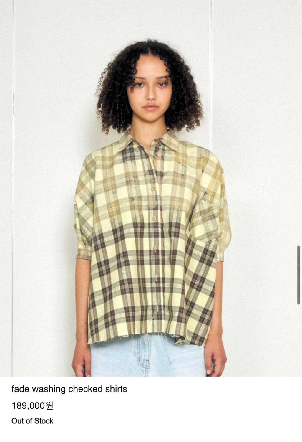 로레일즈 페이드 워싱 체크 셔츠 상품이미지1