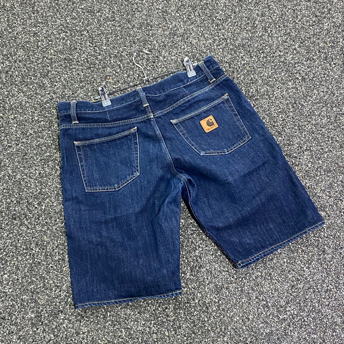 칼하트 패치로고 하프 데님팬츠 B4254 상품이미지1