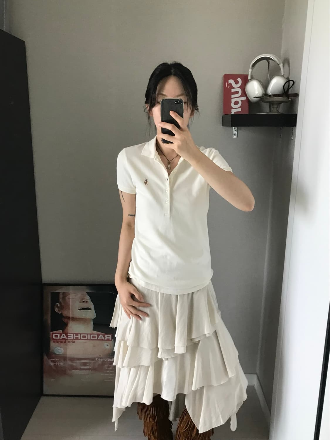 폴로 랄프로렌 여성라인 포니로고 아이보리 카라티 상품이미지2