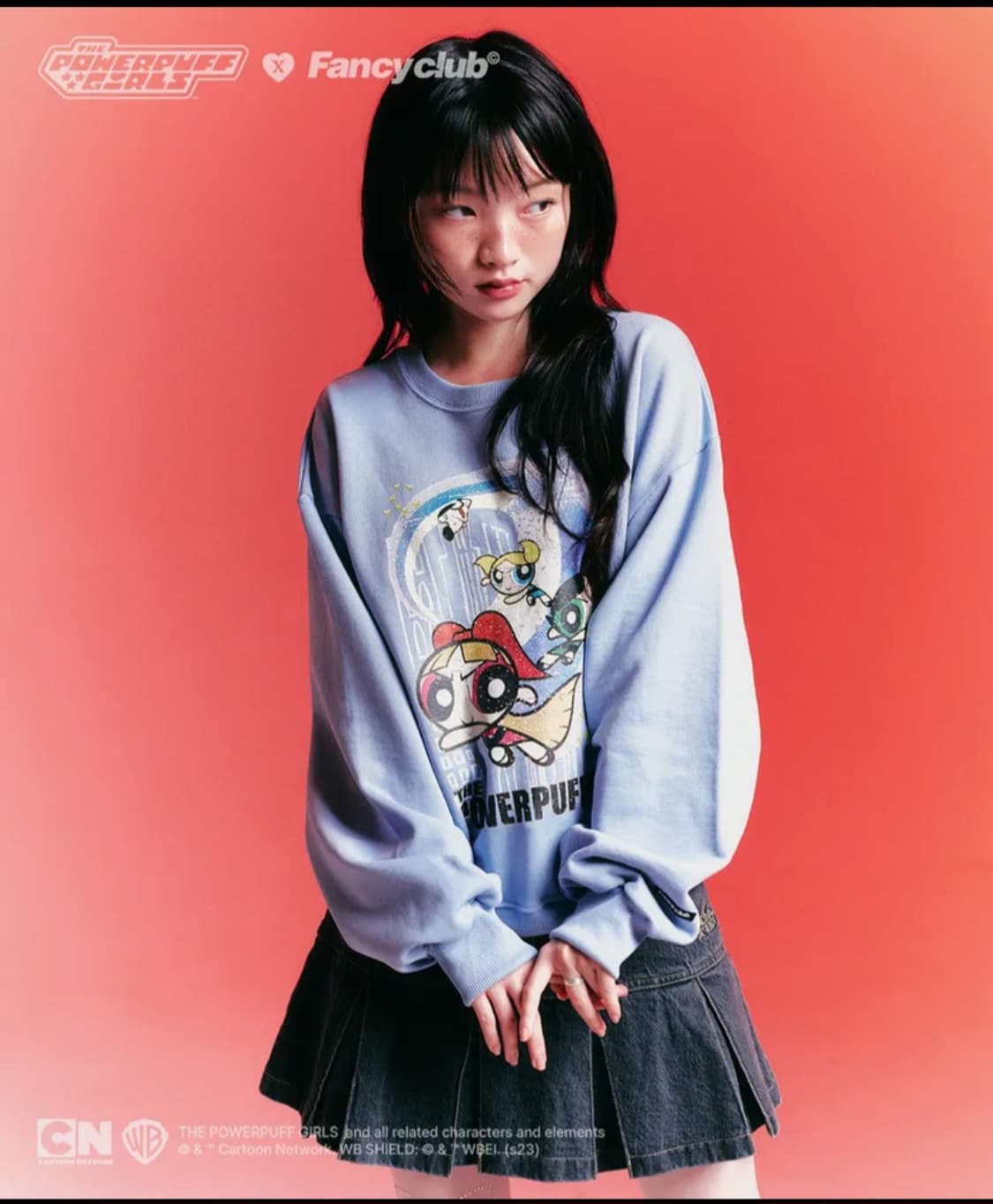 네스티팬시클럽 파워퍼프걸 블루 스웻셔츠 상품이미지2