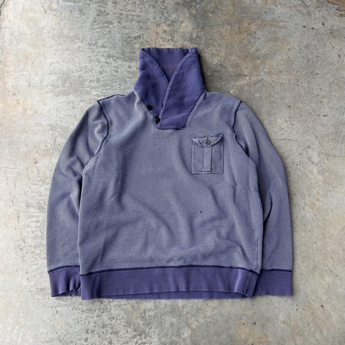 90s RRL 더블알엘 쇼 칼라 스트라이프 스웻셔츠 상품이미지1