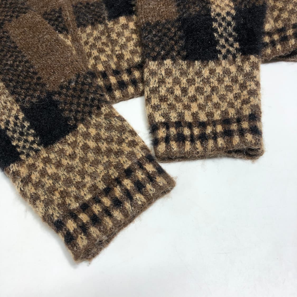 새상품) 자라 브라운 체크 집업 가디건 M 상품이미지6