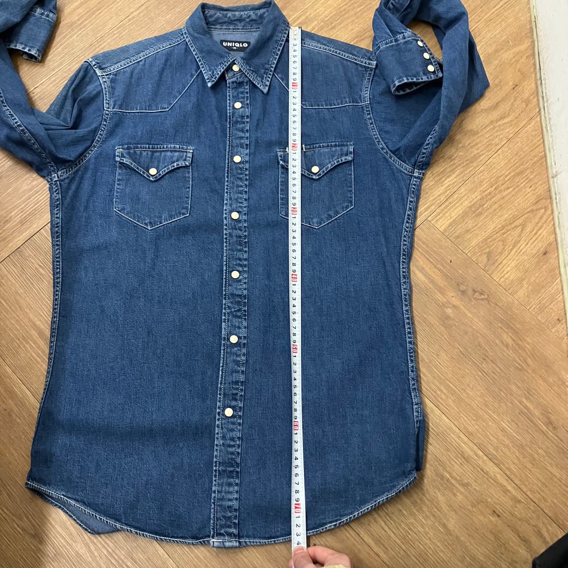 N148 올드 유니클로 웨스턴 데님 청셔츠 상품이미지7