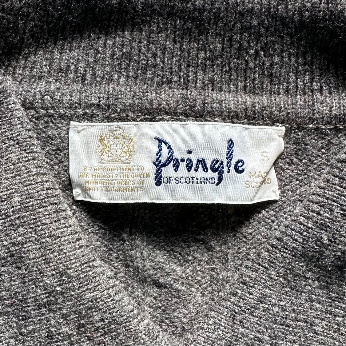 프링글 아가일 패턴 울 카라 니트 (va.92) 상품이미지5