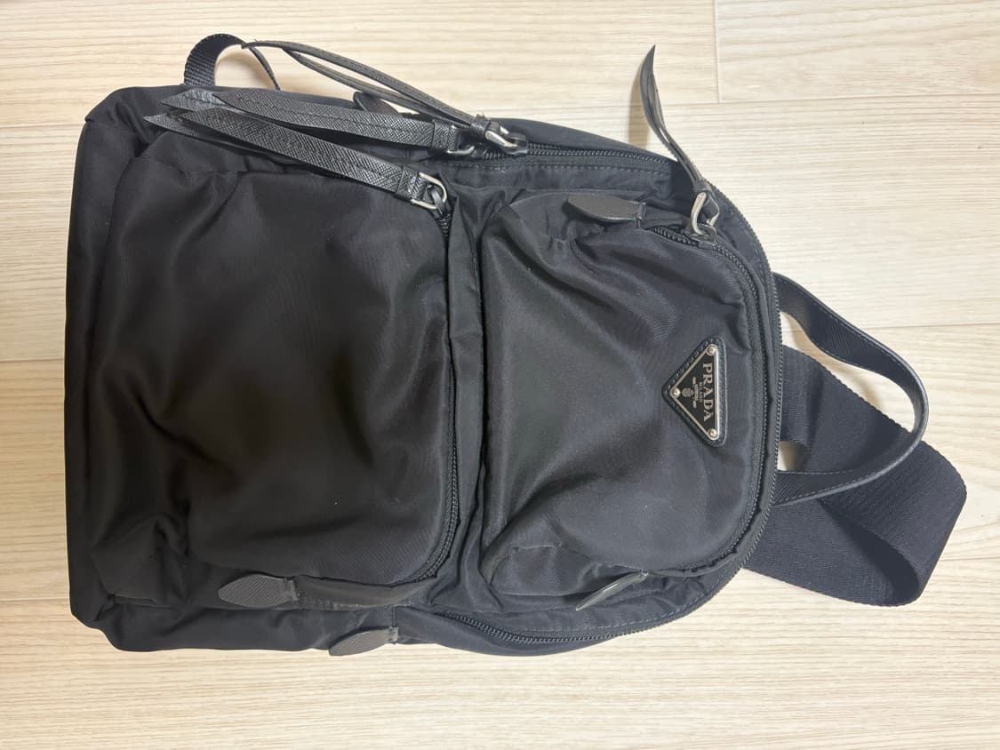  프라다 원숄더 백팩 블랙 1BZ026 상품이미지2