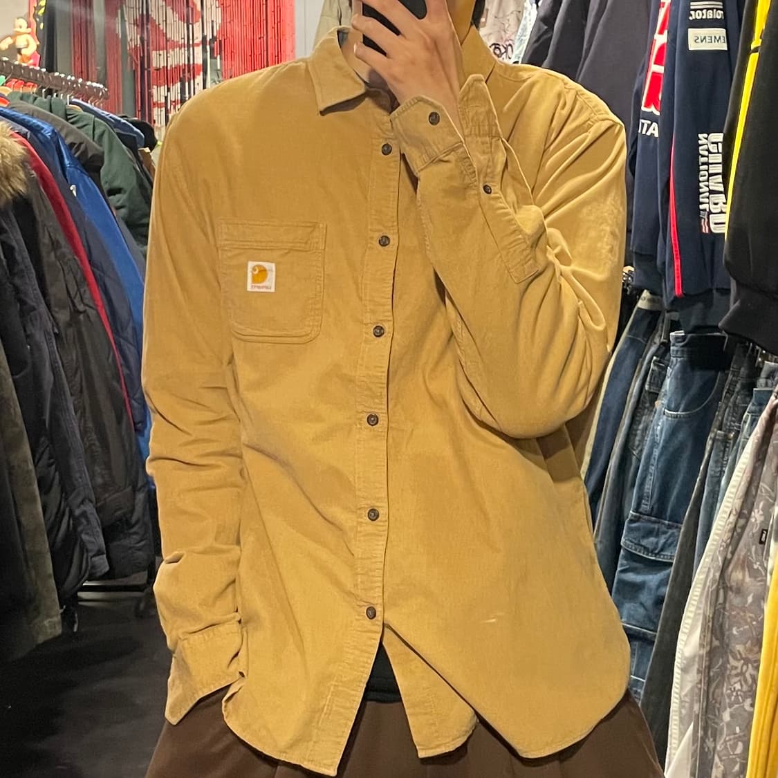 [IM] carhartt 칼하트 베이지 코듀로이 셔츠 상품이미지1