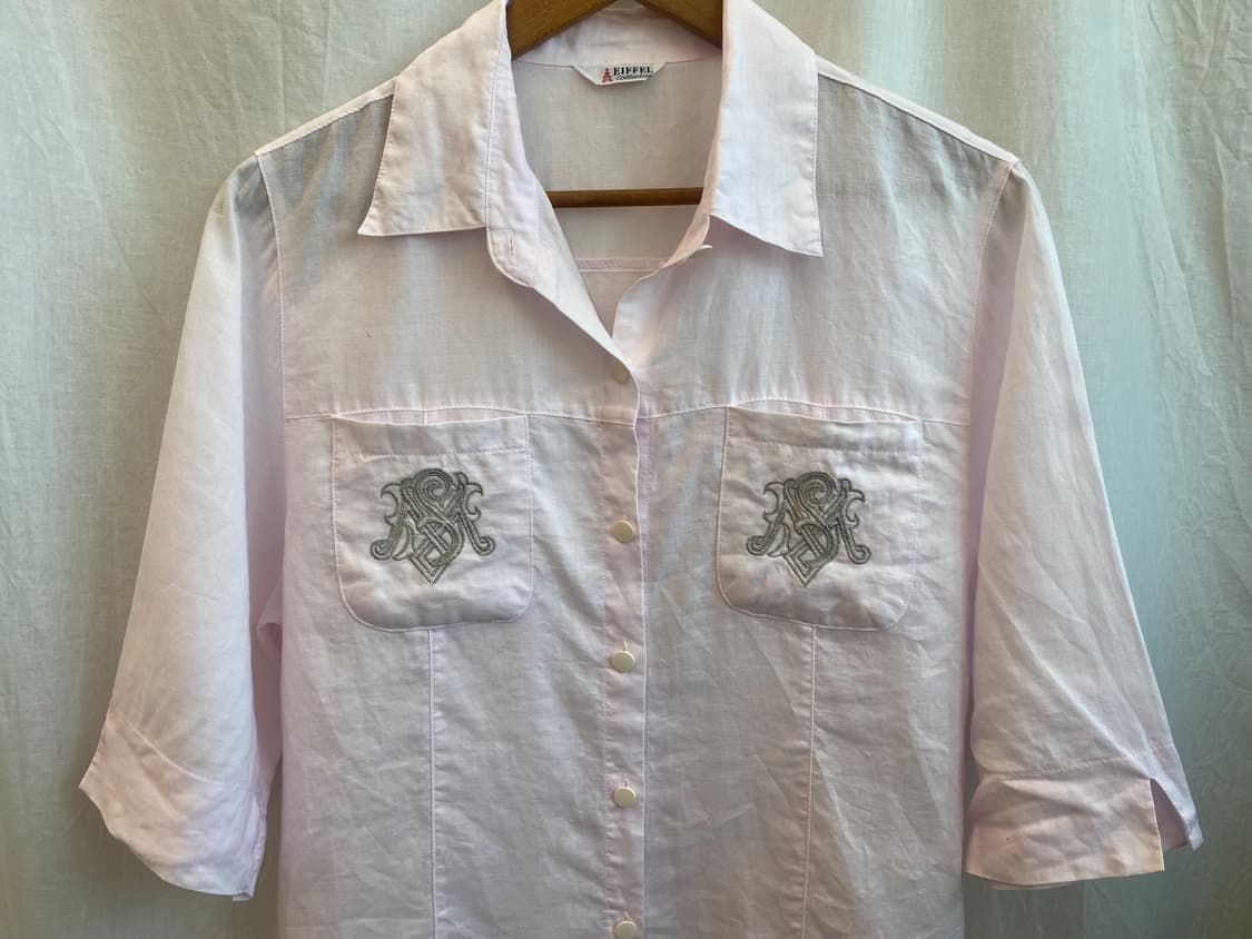 EIFFEL 핑크 린넨 반팔셔츠(L-XL) 상품이미지3