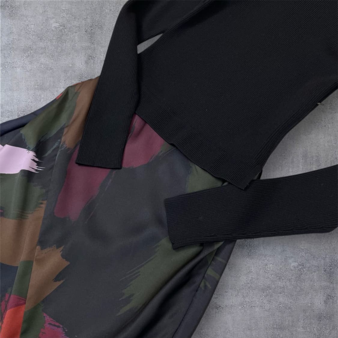 테드베이커 Ted Baker 블랙 골지탑 아트프린트 롱 원피스 0 상품이미지5