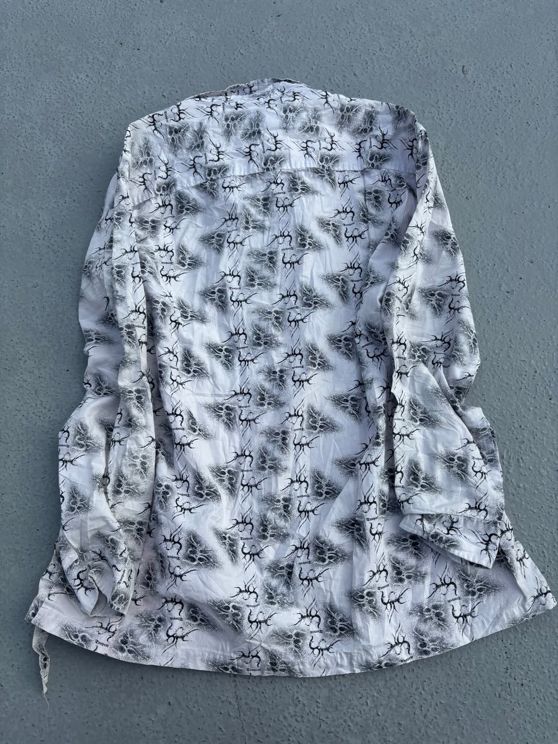 “Vintage” Punk Print White Shirts 상품이미지7