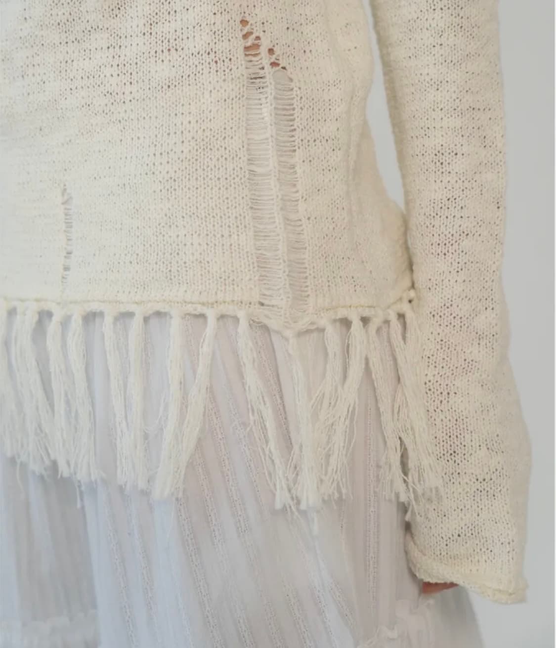 지제뮤지엄 빈티지 프린지 니트 상품이미지2