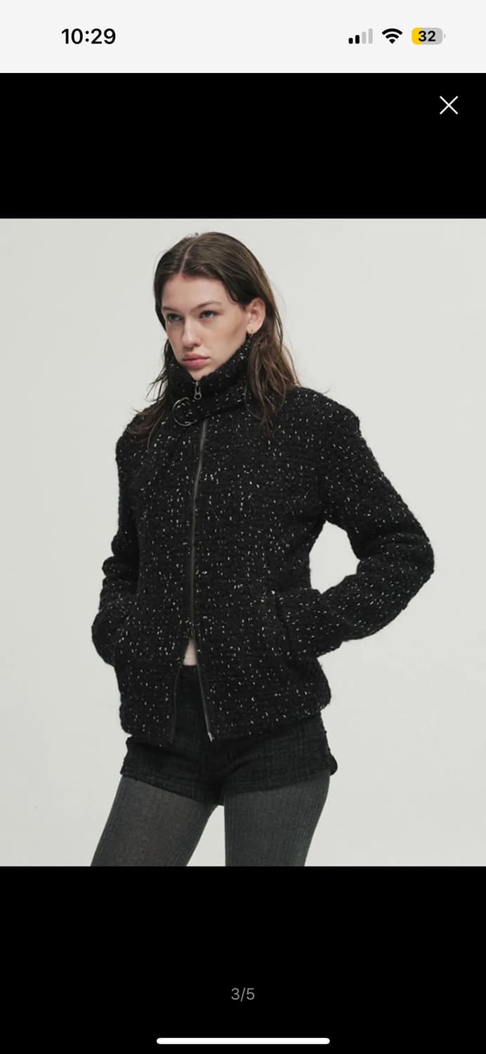 세릭 트위트 하프 넥 자켓 상품이미지2