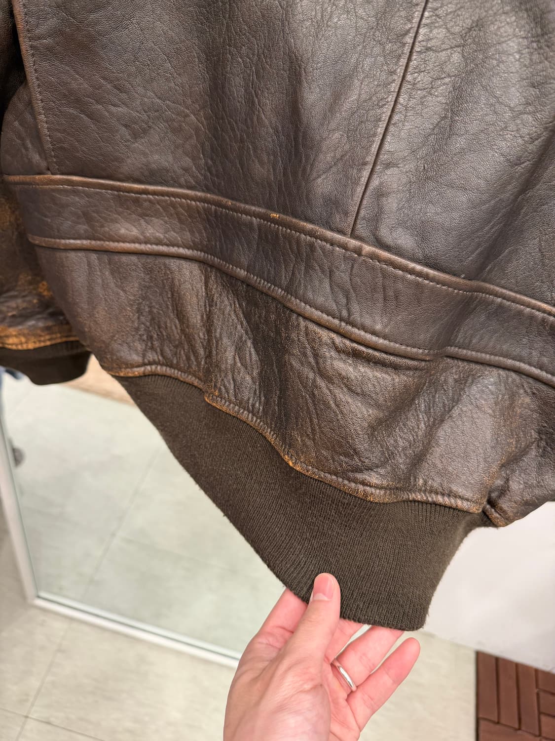 Avirex 아비렉스 미해군 G-1 레더 자켓 상품이미지8