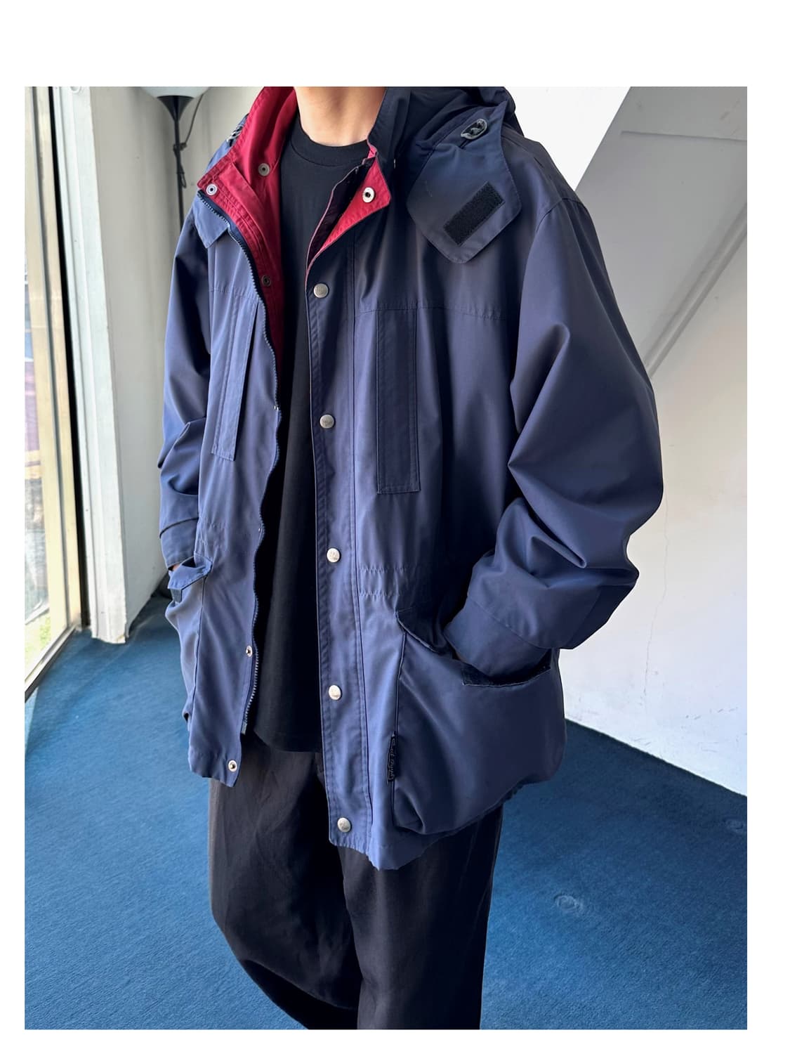 Washed poly hooded mountain parka 상품이미지1