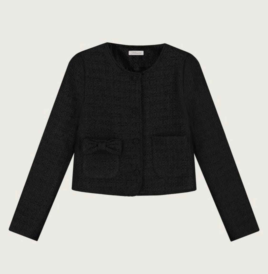 kleesier 클리시어 캔디 리본 트위드 자켓 블랙 상품이미지1