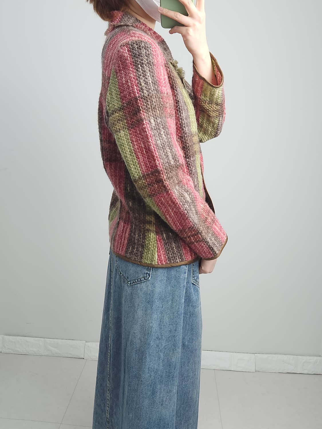 체크 울 자켓 상품이미지3