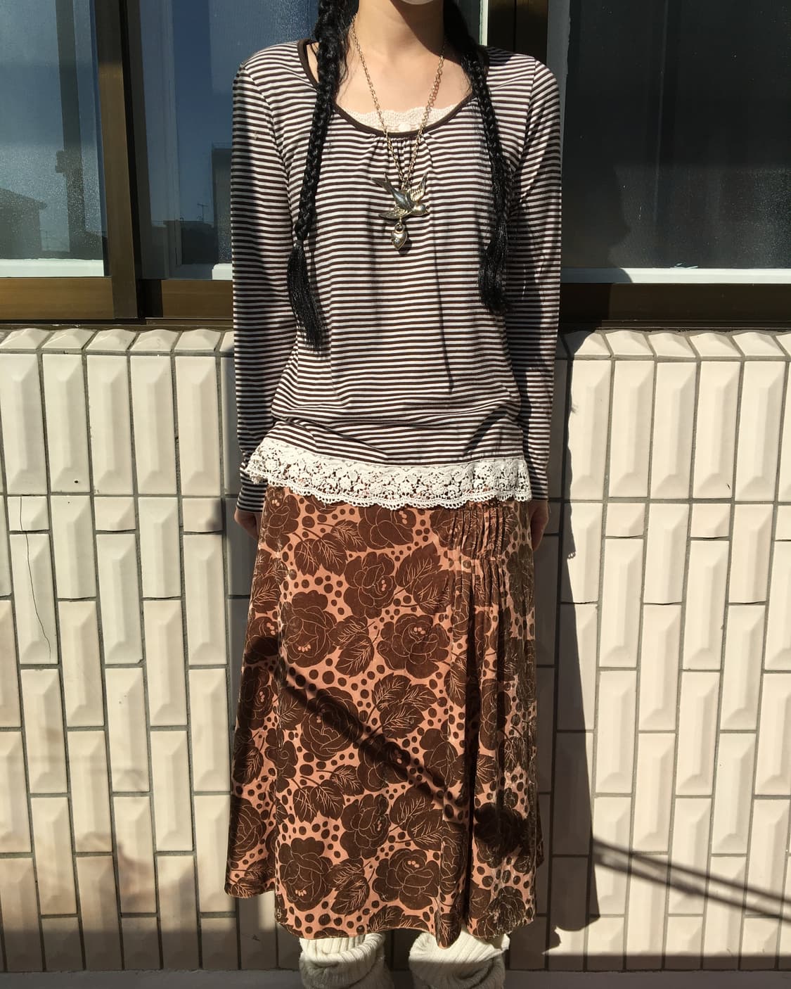 Pattern velvet skirt 상품이미지5