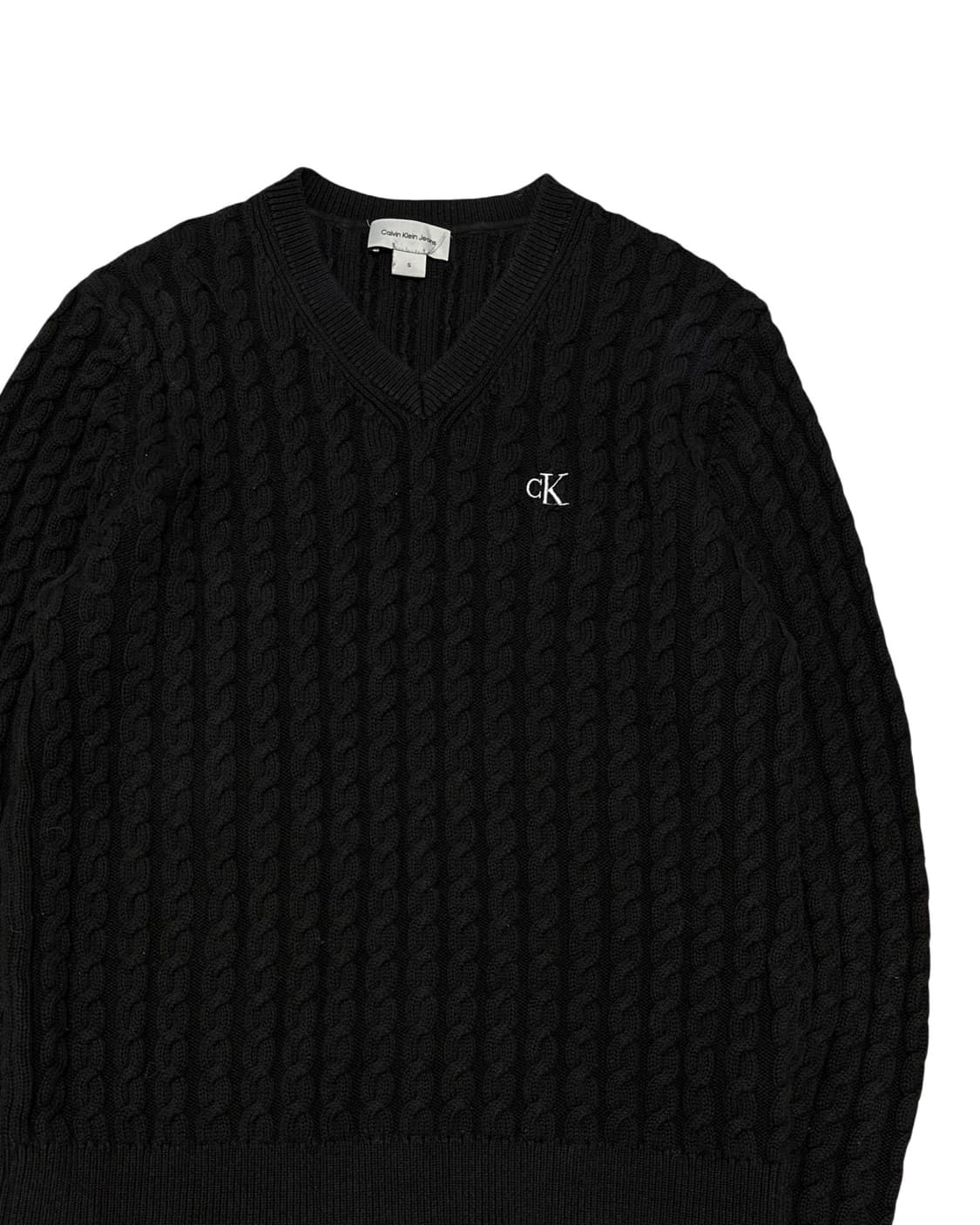 CK 켈빈클라인 블랙 케이블 니트 상품이미지2