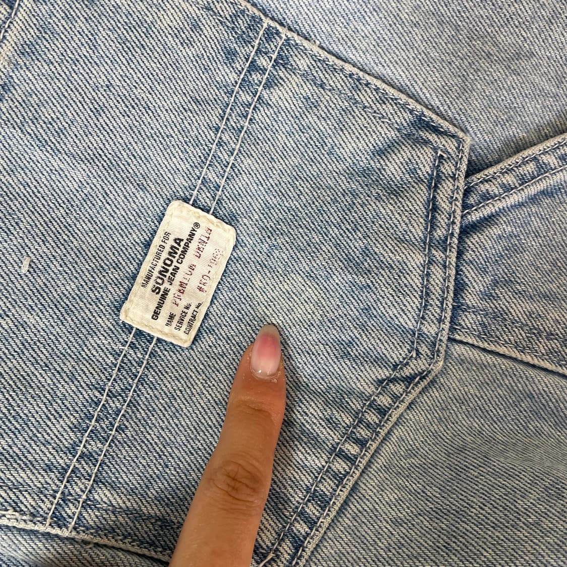 (36) 소노마 뒷 카펜더 포인트 연청 데님팬츠 상품이미지7