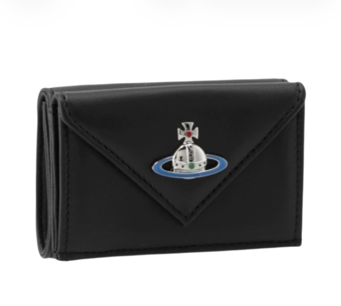 비비안 웨스트우드 엠마 엔벨로프 포켓 빌 폴드 블랙 상품이미지1