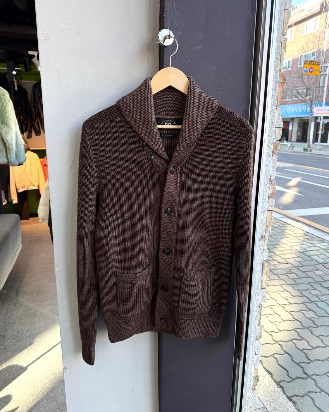 S/ RRL 더블알엘 메리노울 숄카라 가디건 상품이미지3